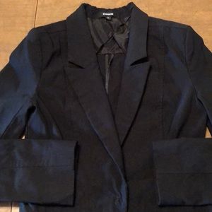 EXPRESS Black Single Button Notch Lapel Blazer XS